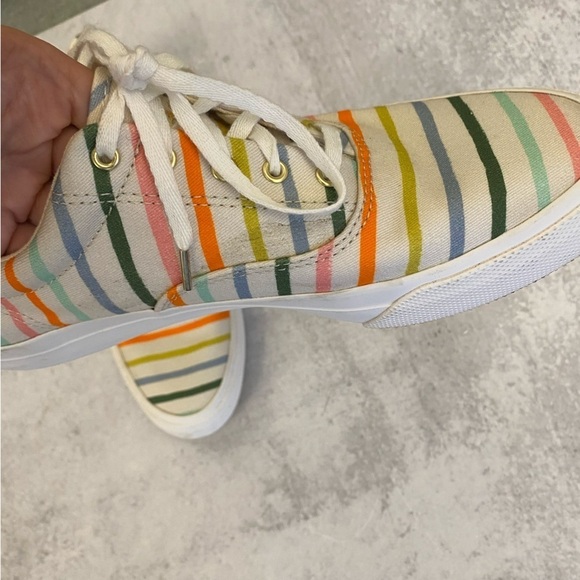 Anthropologie || Keds x Rifle Paper Co. Anchor Sneakers Happy Stripe Rainbow 8.5 - Picture 8 of 9